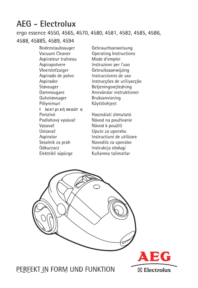 Página 1 del manual Manual de usuario AEG Ergo Essence 4585