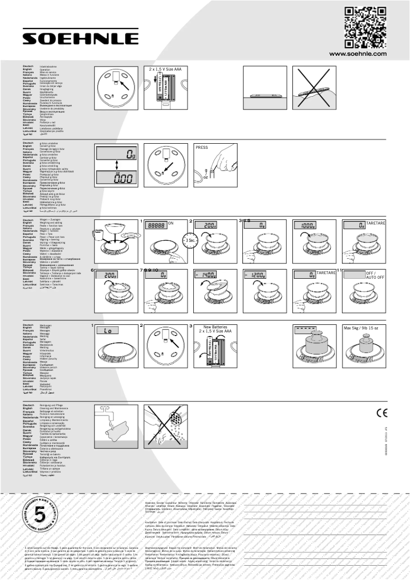 Page n°1 - Manuel utilisateur Soehnle Olympia 66110 4