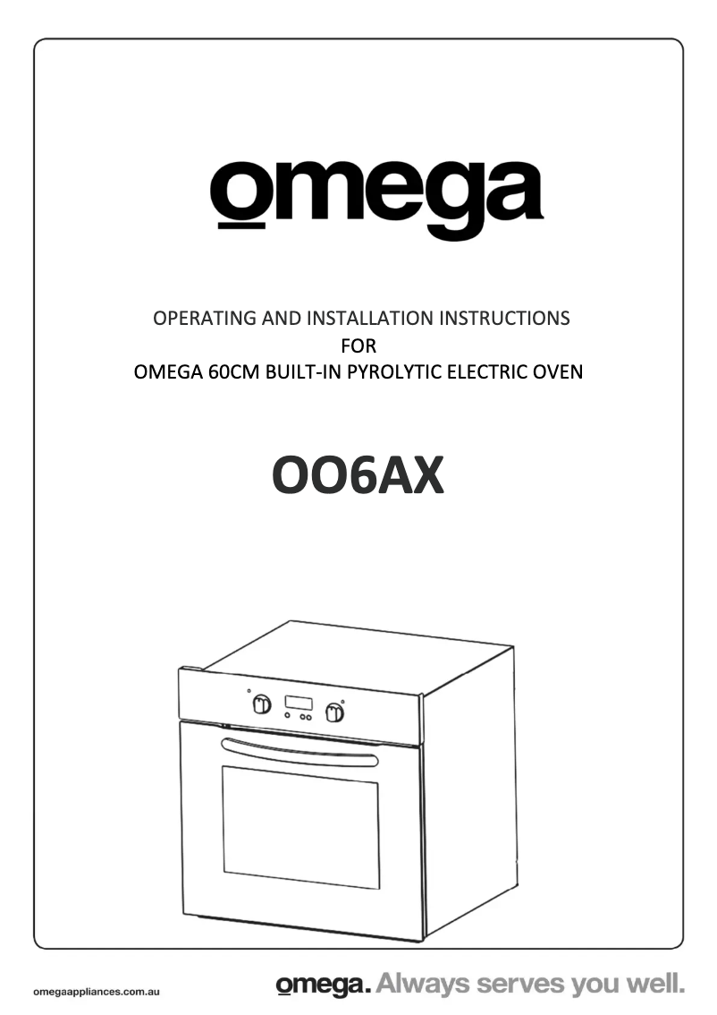 Page n°1 - Manuel utilisateur Omega OO6AX