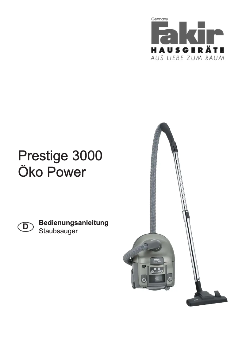 Image de la première page du manuel de l'appareil Prestige 3000 Oko Power