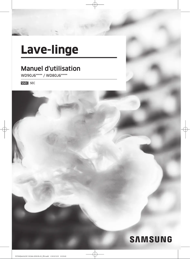 Page n°1 - Manuel utilisateur Samsung WD90J6410AW Eco Bubble