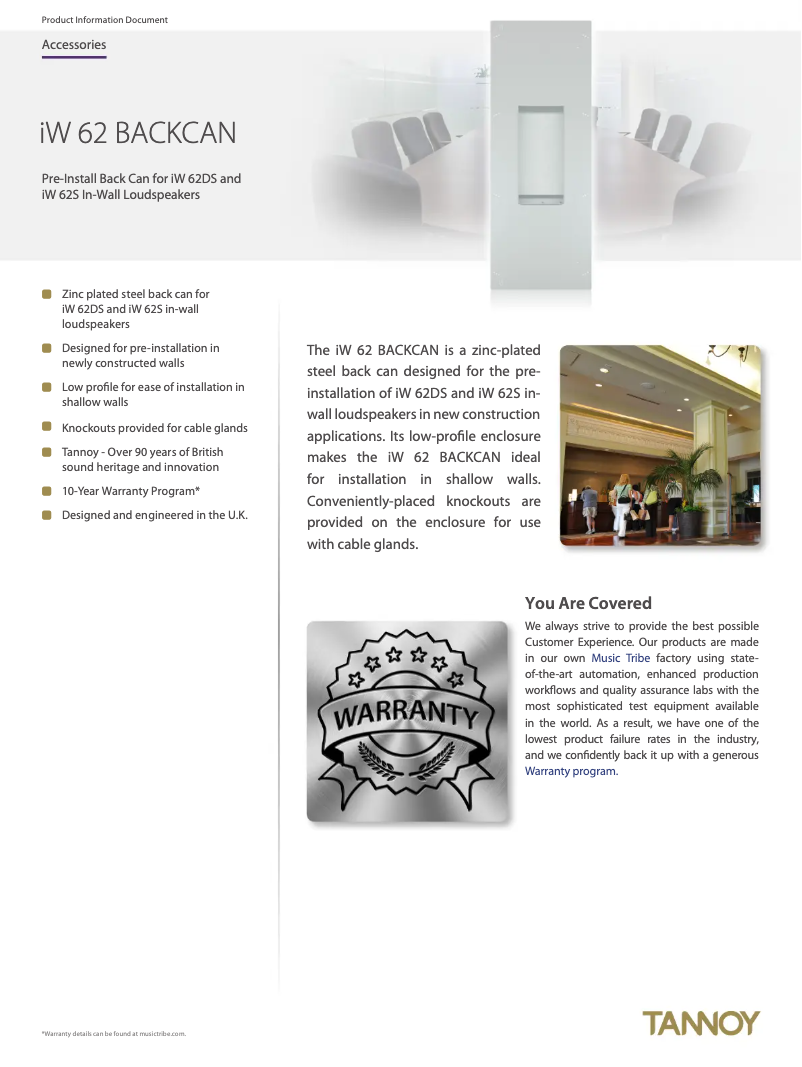 Image de la première page du manuel de l'appareil iW 62 BACKCAN