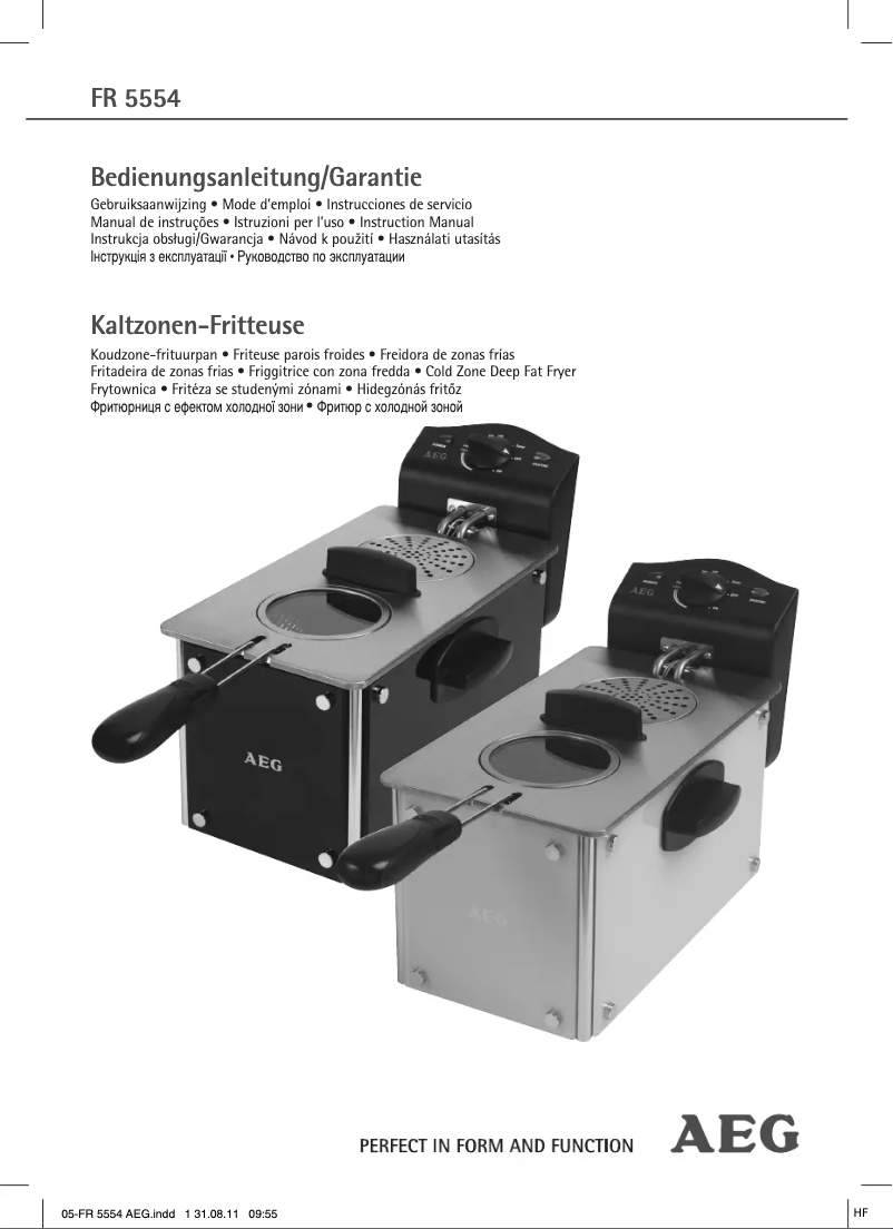 Page 1 de la notice Manuel utilisateur AEG FR 5554