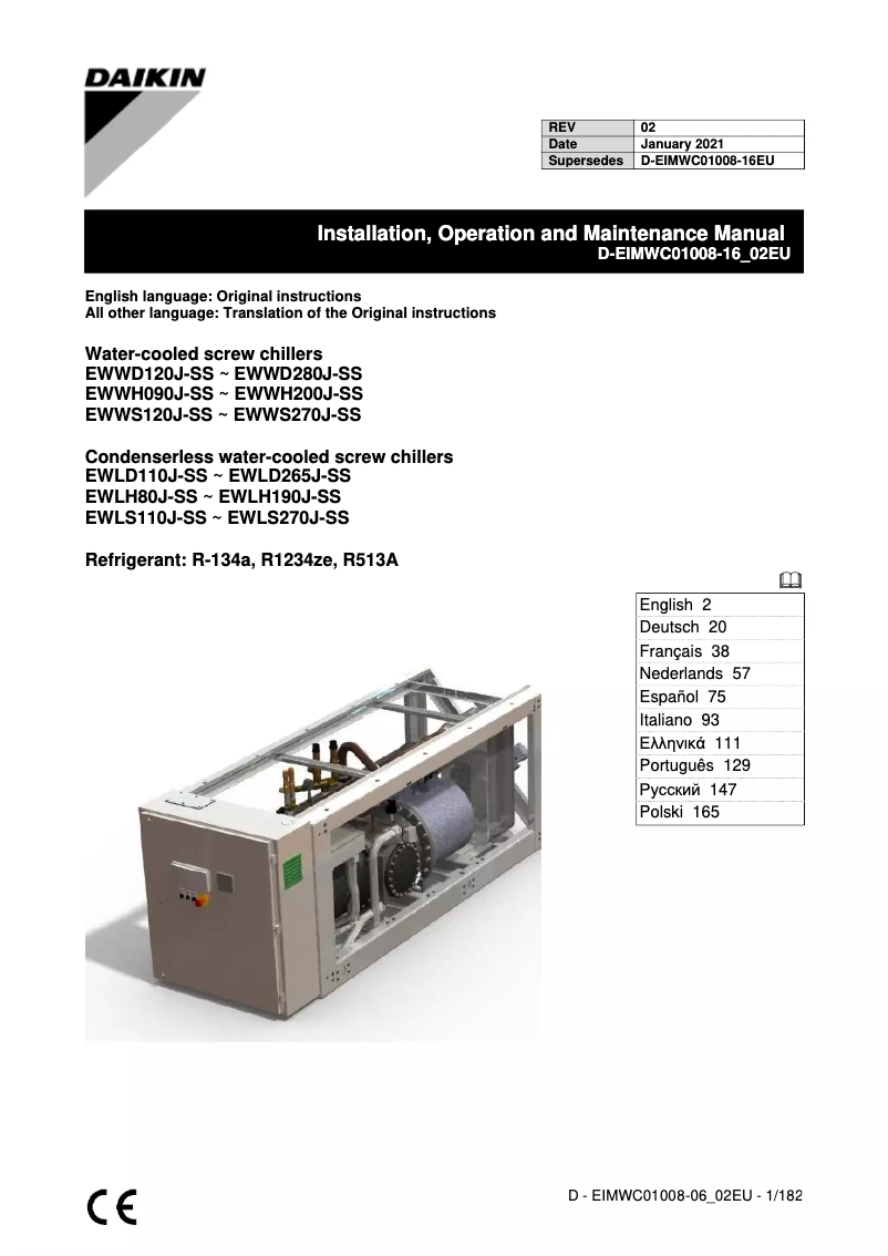 Image de la première page du manuel de l'appareil EWWS210J-SS