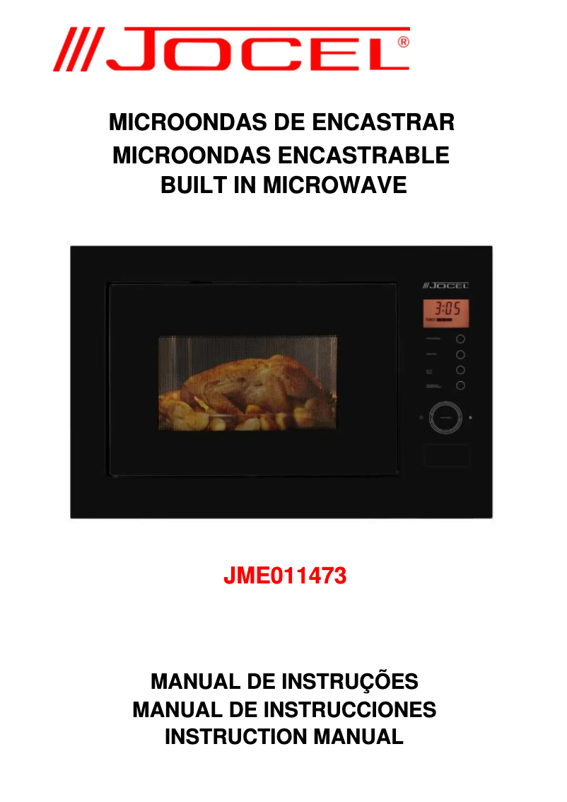 Image de la première page du manuel de l'appareil JME011473