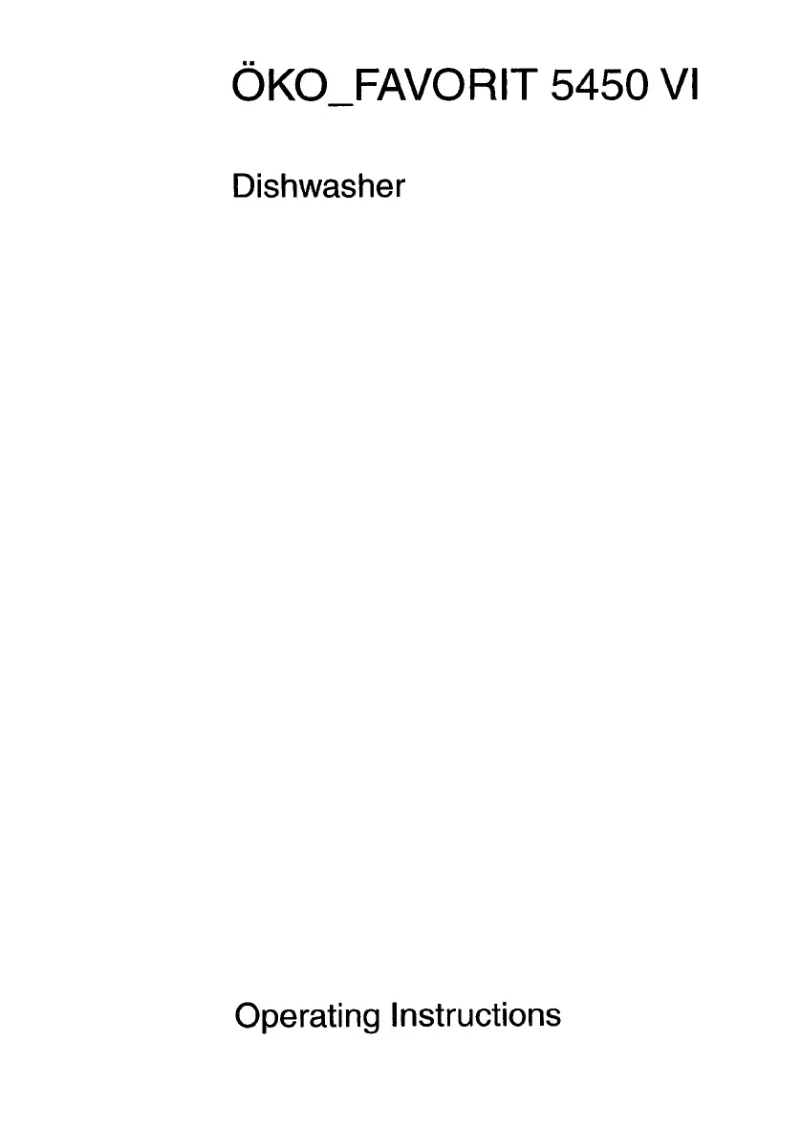 Page 1 de la notice Manuel utilisateur AEG Favorit 5450 VI