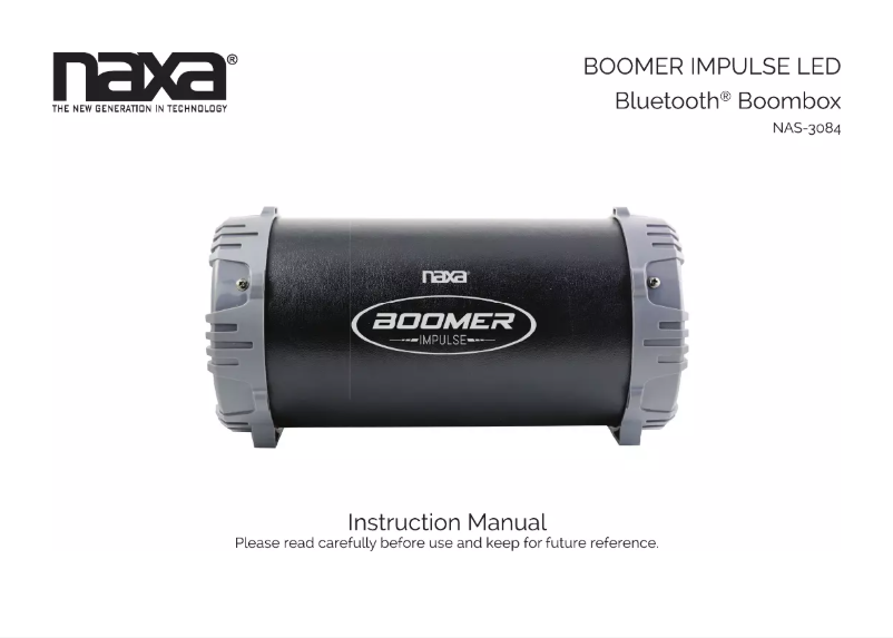 Image de la première page du manuel de l'appareil Boomer Impulse NAS-3084