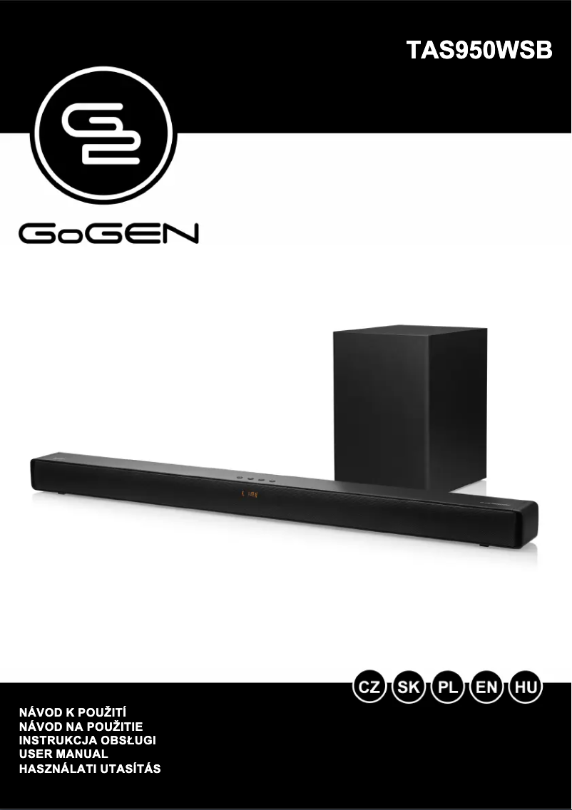 Page 1 de la notice Manuel utilisateur GoGen TAS 950 WSB