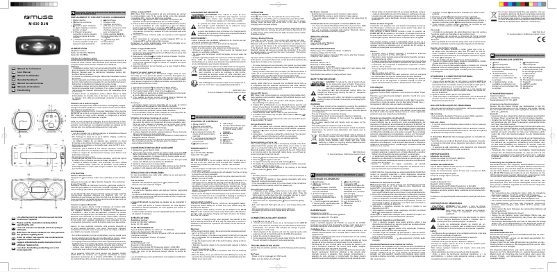 Page n°1 - Manuel utilisateur Muse M-930 DJN