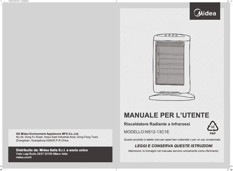 Page n°1 - Manuel utilisateur Midea NS12-13C1E