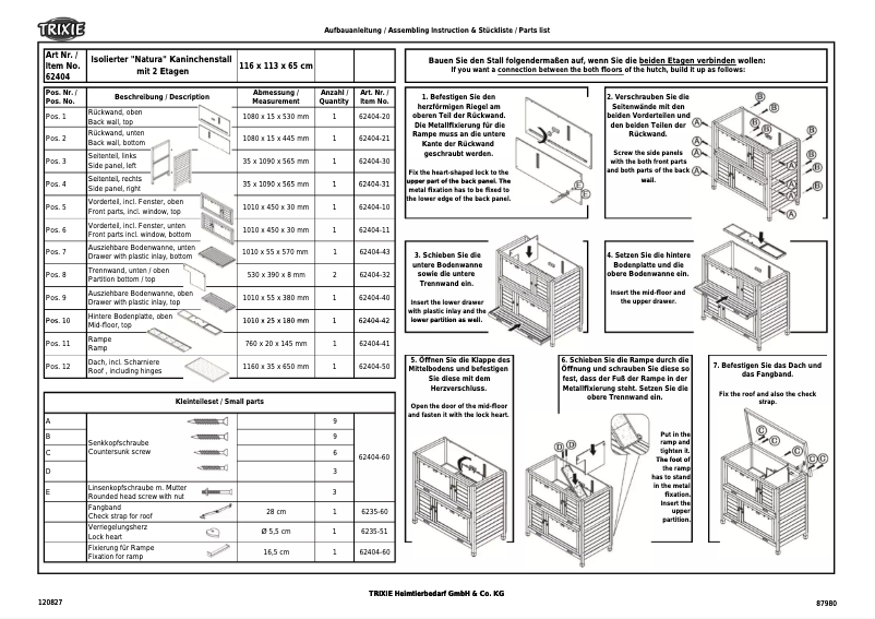 Page 1 de la notice Manuel utilisateur Trixie 62404