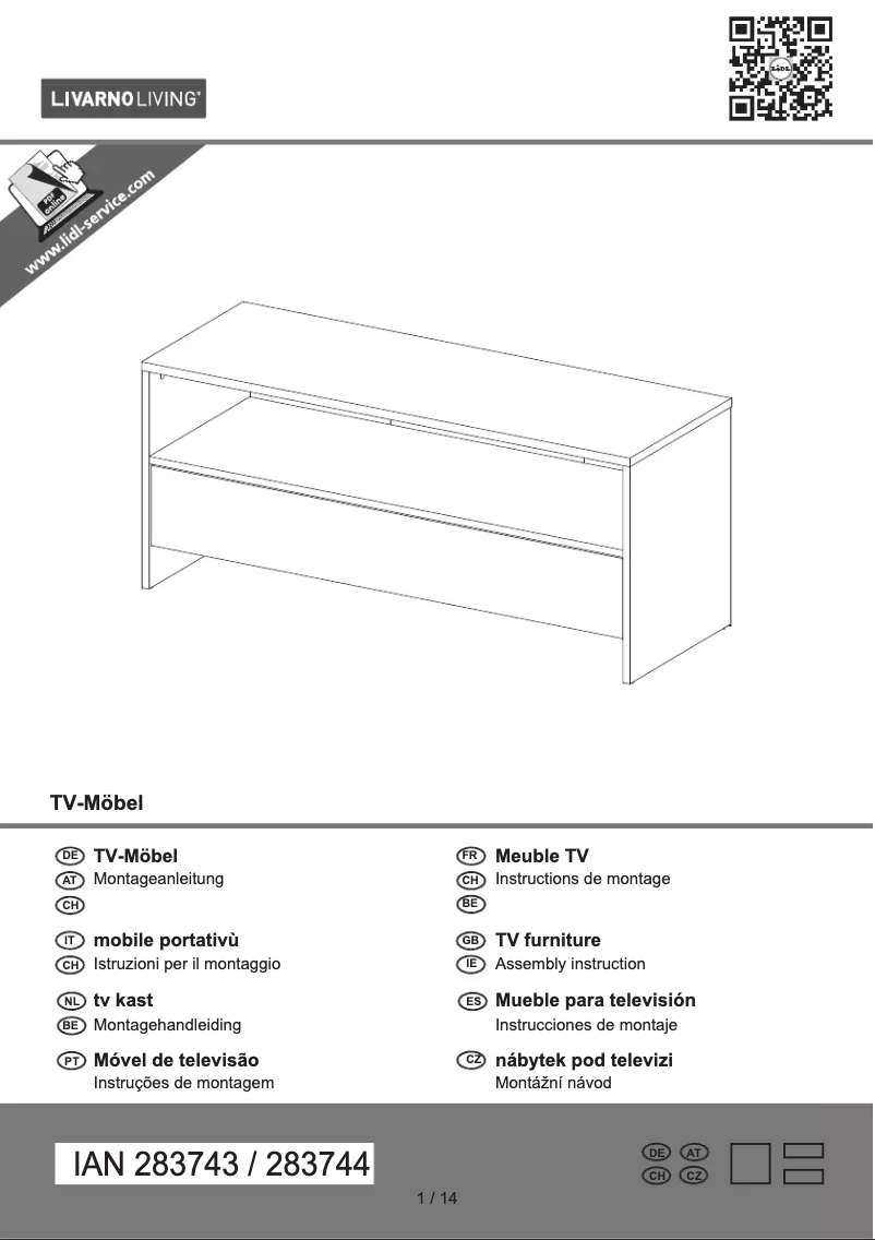 Page 1 de la notice Manuel utilisateur Livarno Lux IAN 283743