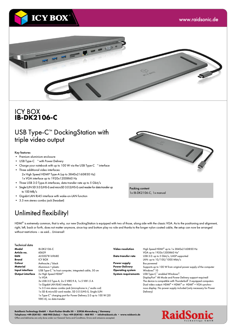 Image de la première page du manuel de l'appareil IB-DK2106-C