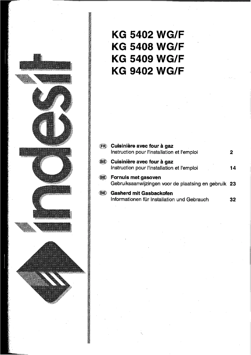 Page n°1 - Manuel utilisateur Indesit KG 9402 WG F
