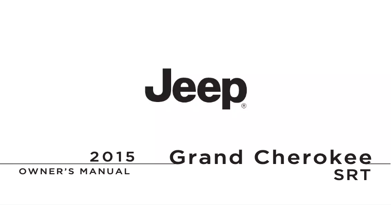 Page 1 de la notice Manuel utilisateur Jeep Grand Cherokee SRT (2015)