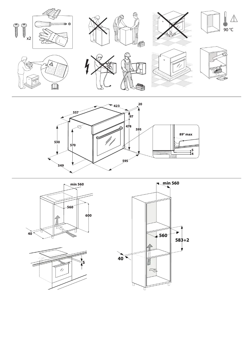 Página 1 del manual Instrucciones de seguridad Hotpoint FA4 834 H IX HA