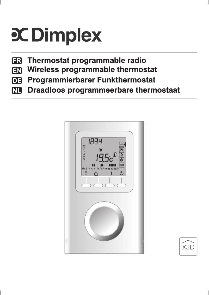 Page n°1 - Manuel utilisateur Dimplex RTU 101F