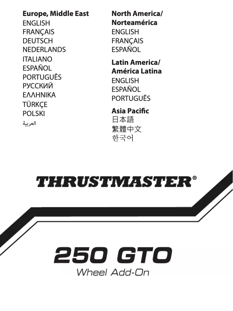 Page n°1 - Manuel utilisateur Thrustmaster Ferrari 250 GTO Wheel Add-On