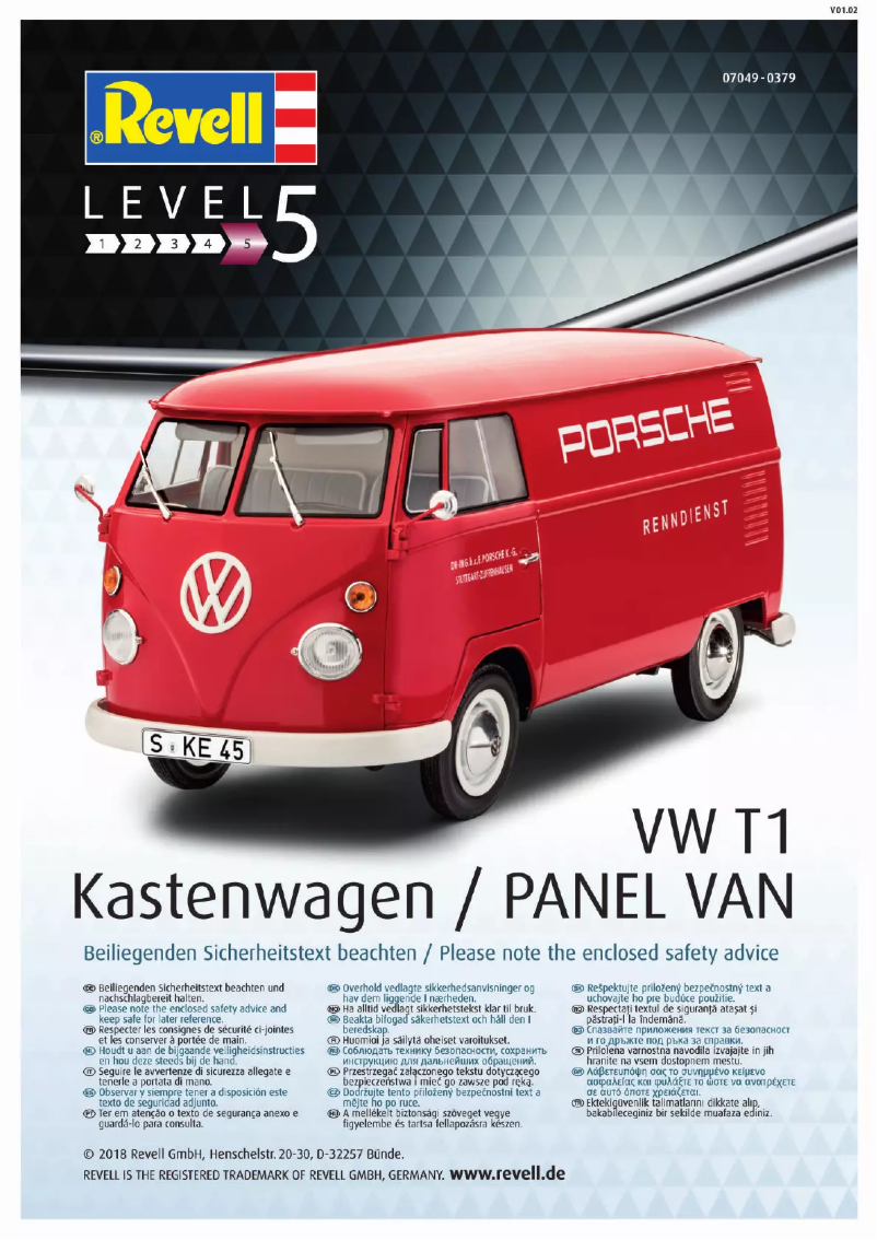Page n°1 - Manuel utilisateur Revell Volkswagen T1