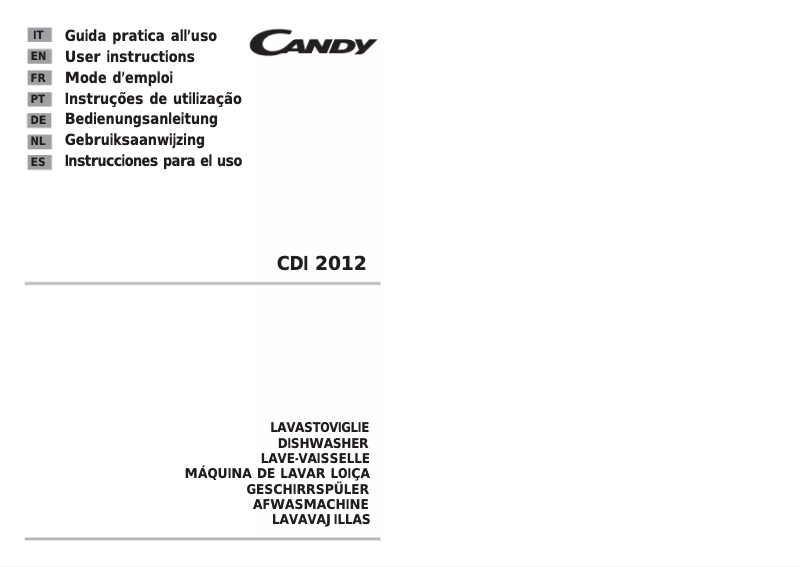 Page n°1 - Manuel utilisateur Candy CDI 2012/P-02
