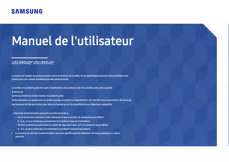 Page n°1 - Manuel utilisateur Samsung U32J590UQN