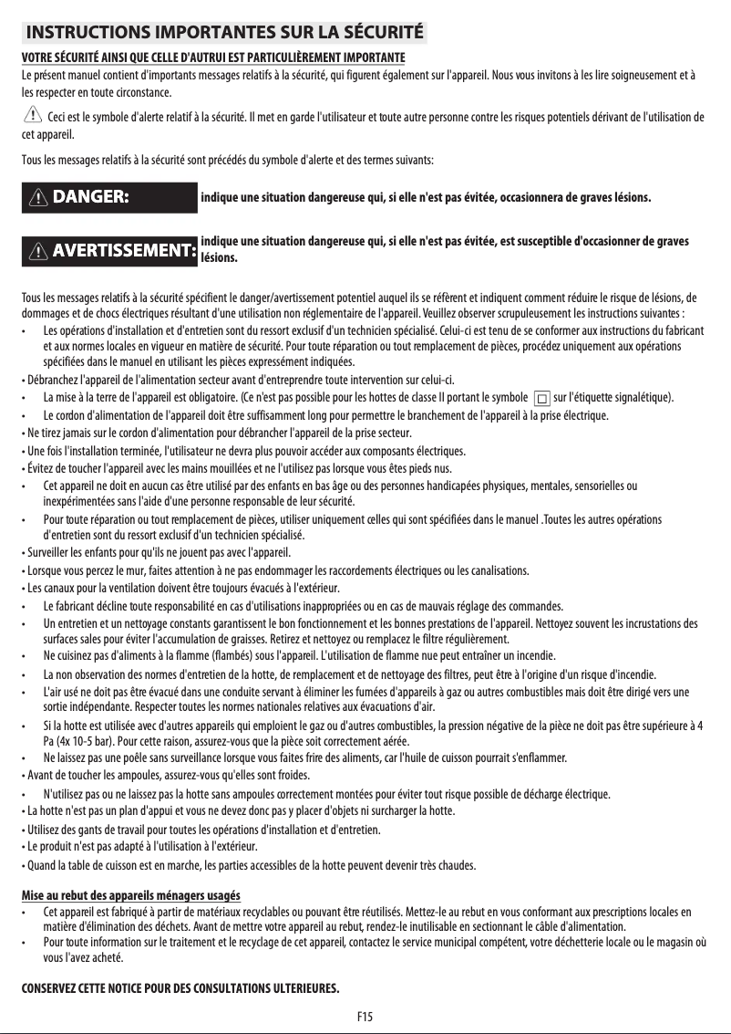Page n°1 - Manuel utilisateur Bauknecht DWGR 6780