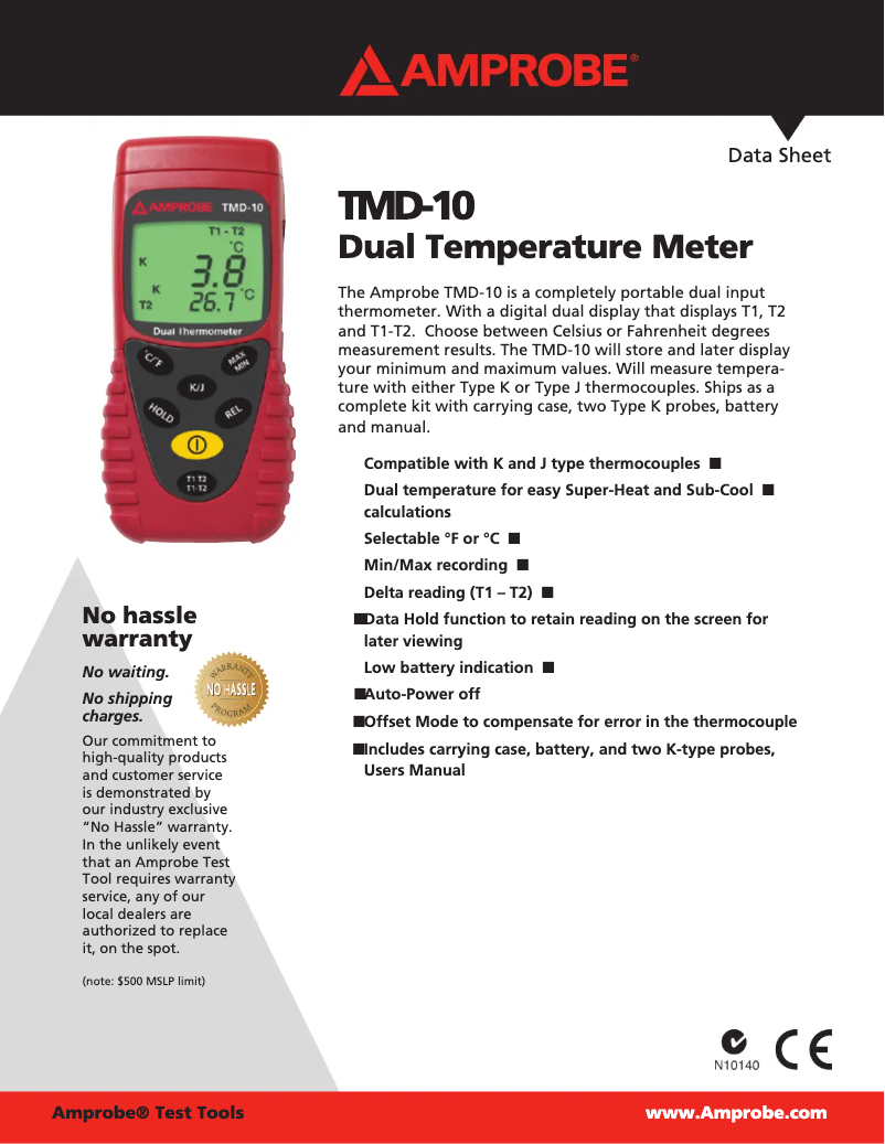 Image de la première page du manuel de l'appareil TMD-10