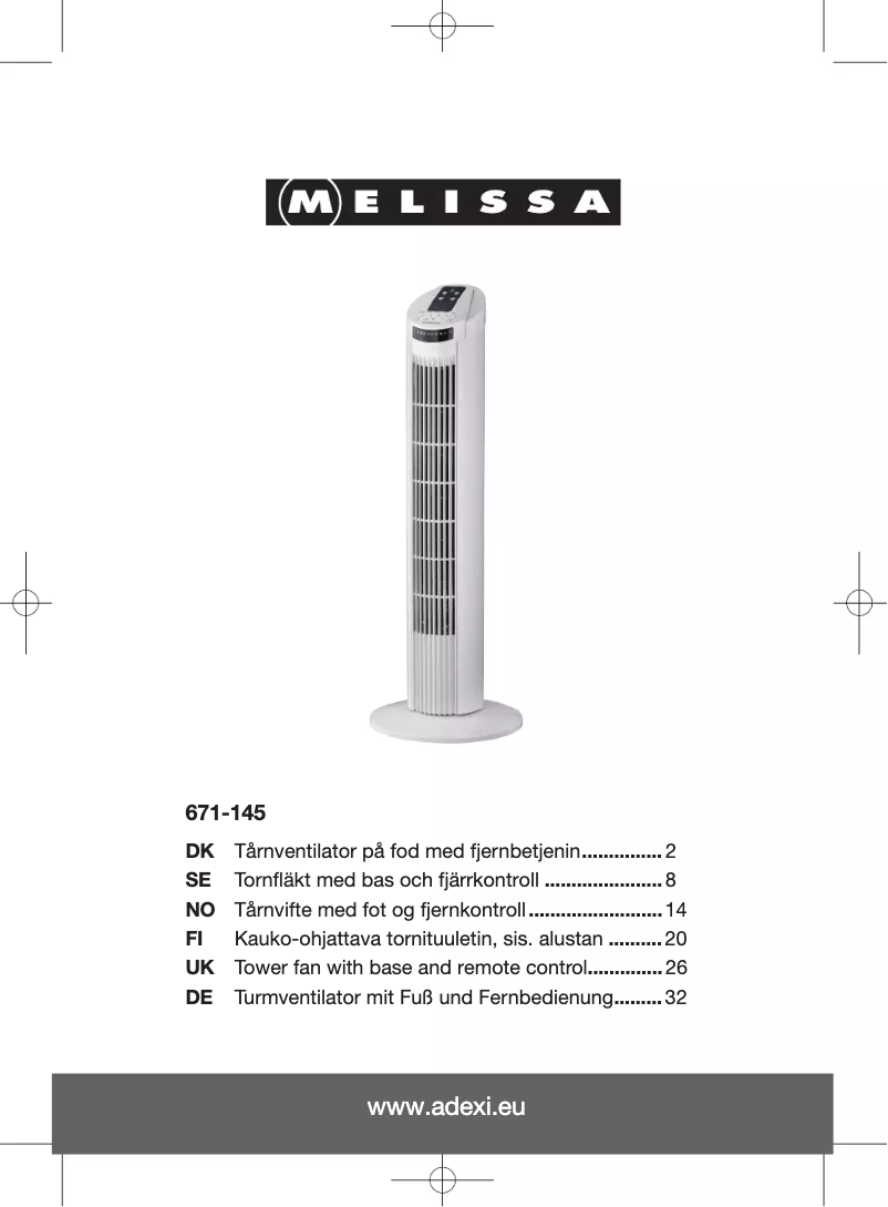 Página 1 del manual Manual de usuario Melissa 16510054