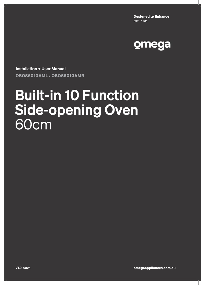 Page n°1 - Manuel utilisateur Omega OBOS6010AMR