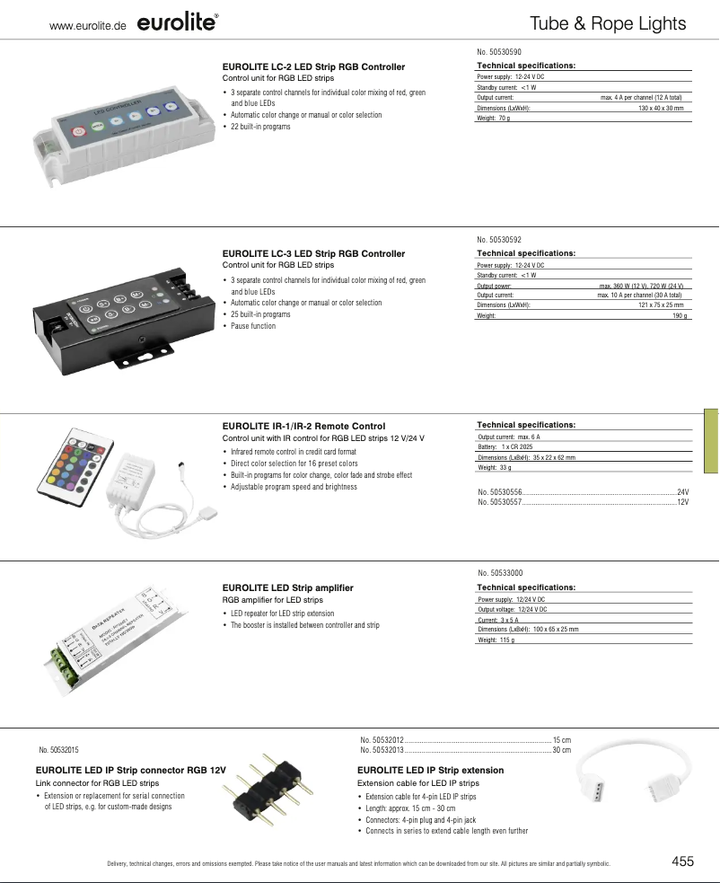Page n°1 - Catalogue Eurolite IR-2