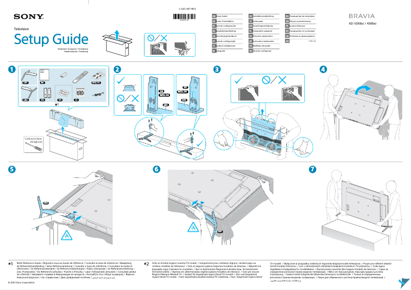 Page n°1 - Guide d'installation Sony KD-43X89J