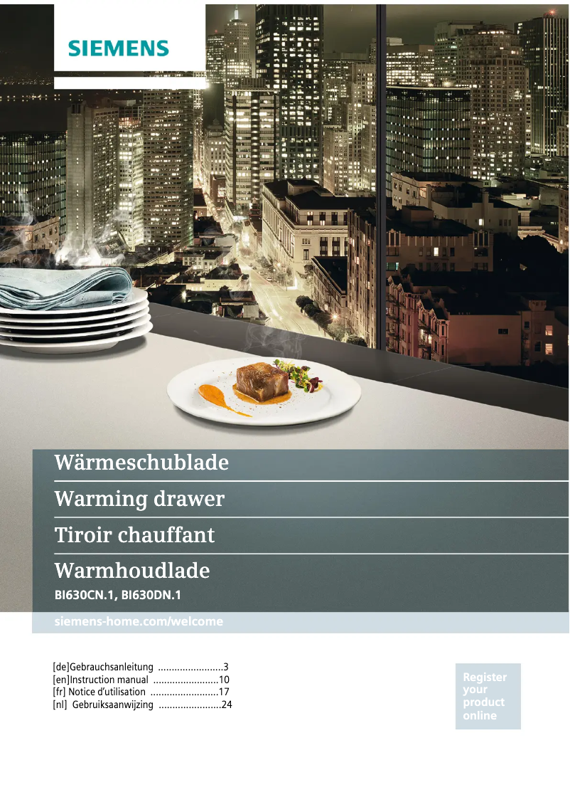 Page n°1 - Manuel d'utilisation et d'entretien Siemens BI630DNS1