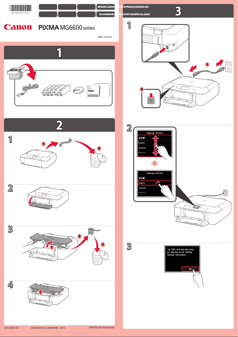 Page 1 de la notice Manuel utilisateur Canon Pixma MG6610