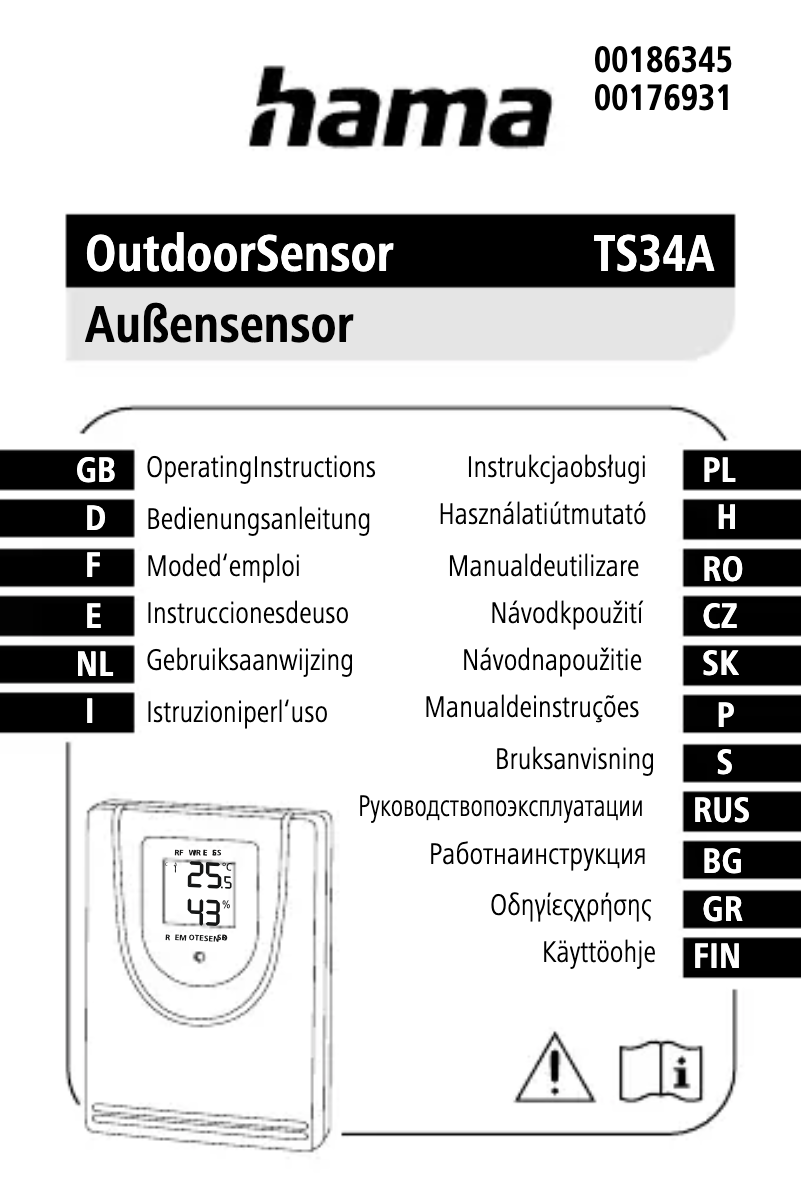 Page 1 de la notice Manuel utilisateur Hama TS34A