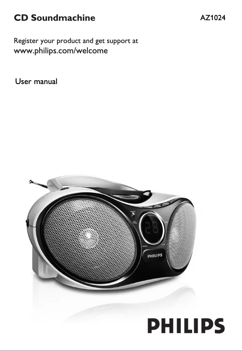 Página 1 del manual Manual de usuario Philips AZ1024