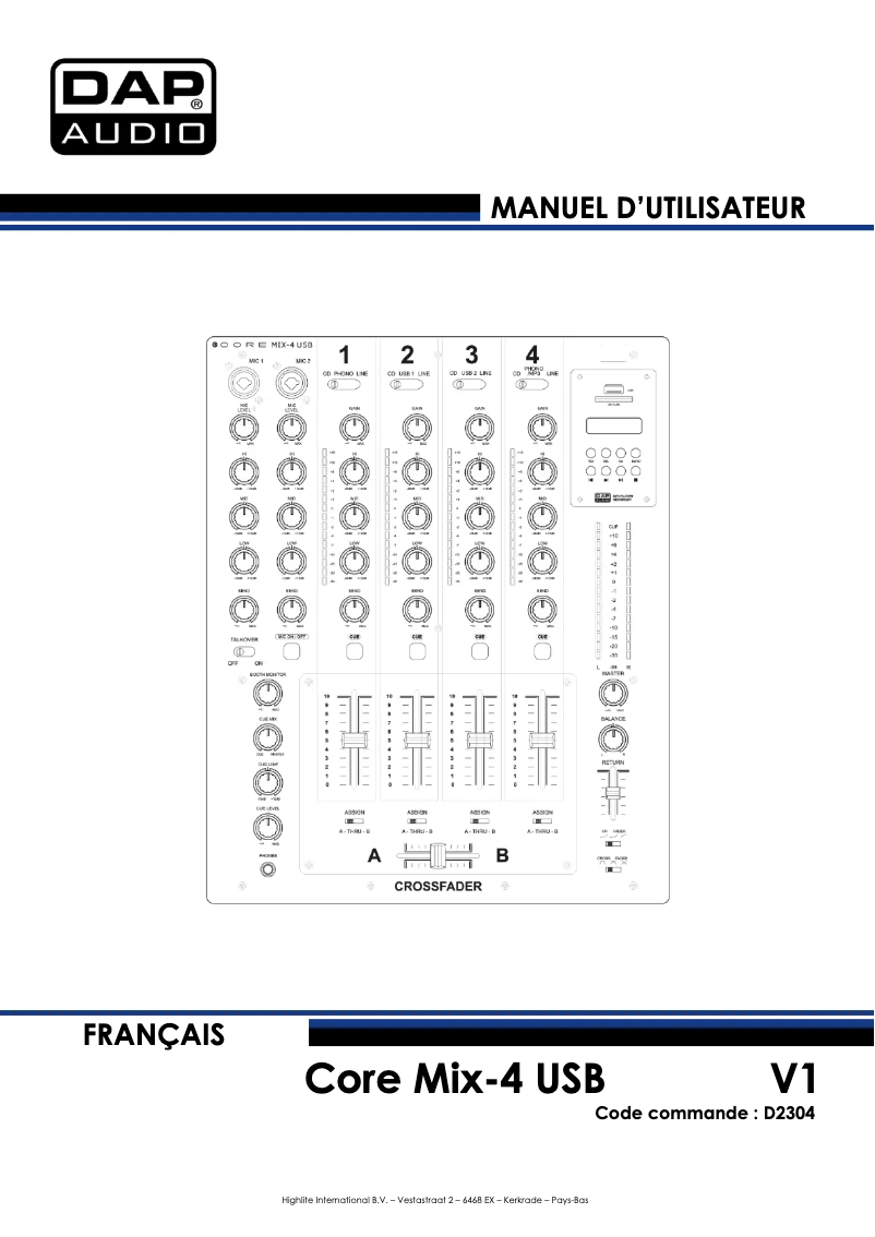 Image de la première page du manuel de l'appareil Core Mix-4 USB