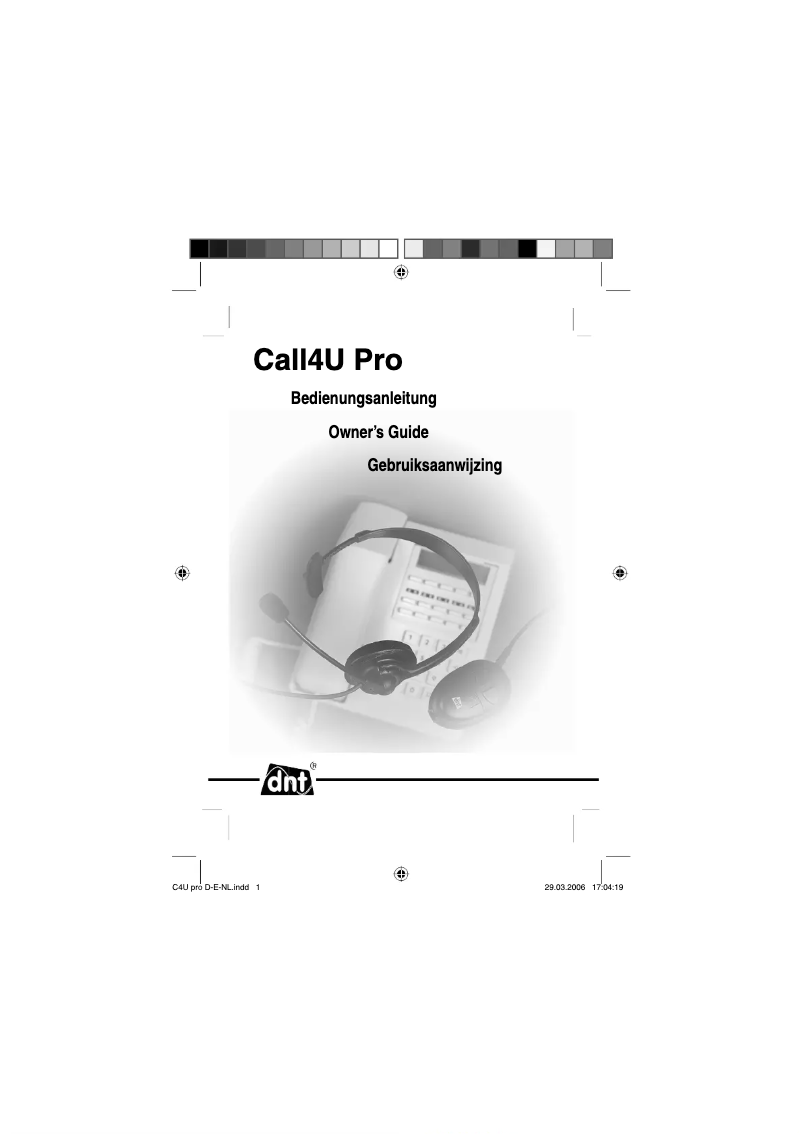 Page 1 de la notice Manuel utilisateur dnt Call4U Pro