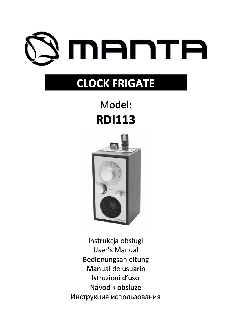 Page 1 de la notice Manuel utilisateur Manta RDI113