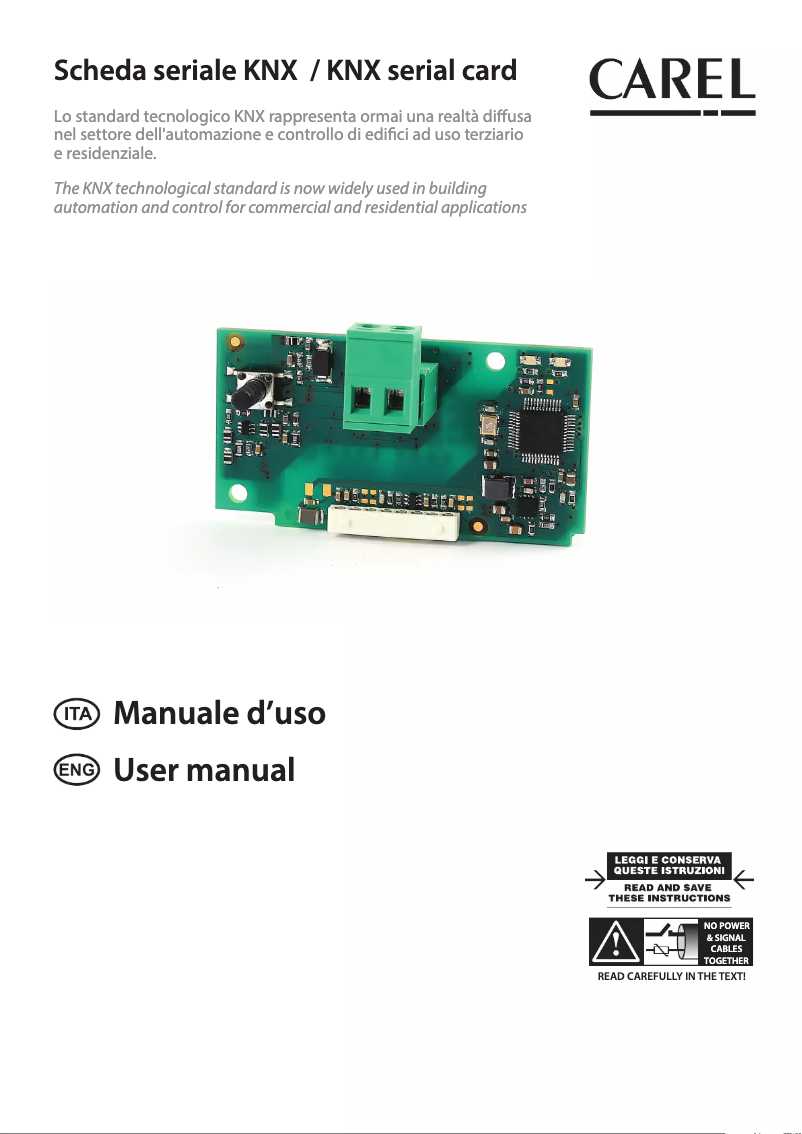 Imagen de la primera página del manual del dispositivo Karta KNX