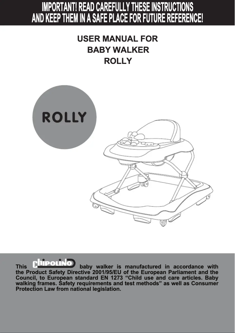 Page n°1 - Manuel utilisateur Chipolino Rolly