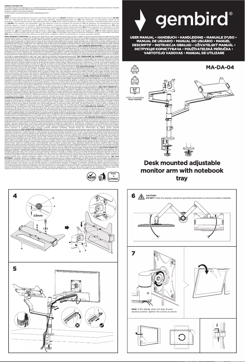 Página 1 del manual Manual de usuario Gembird MA-DA-04