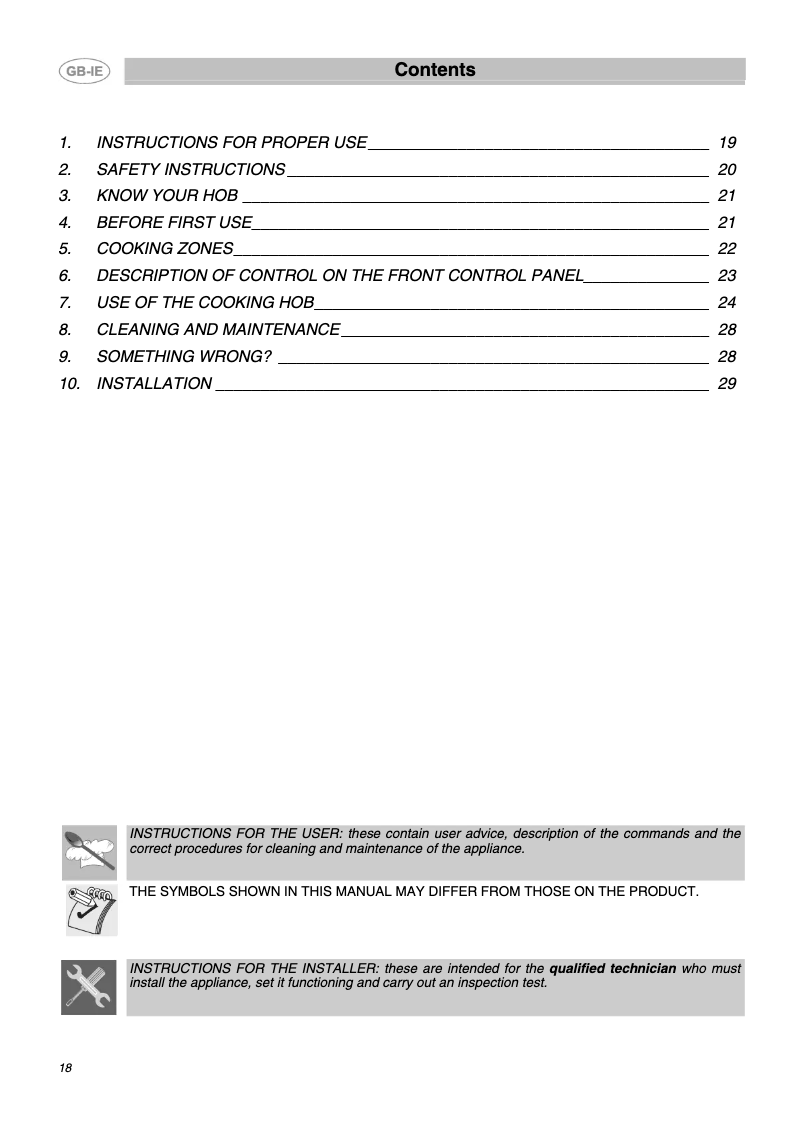 Page n°1 - Manuel utilisateur Smeg SE6601