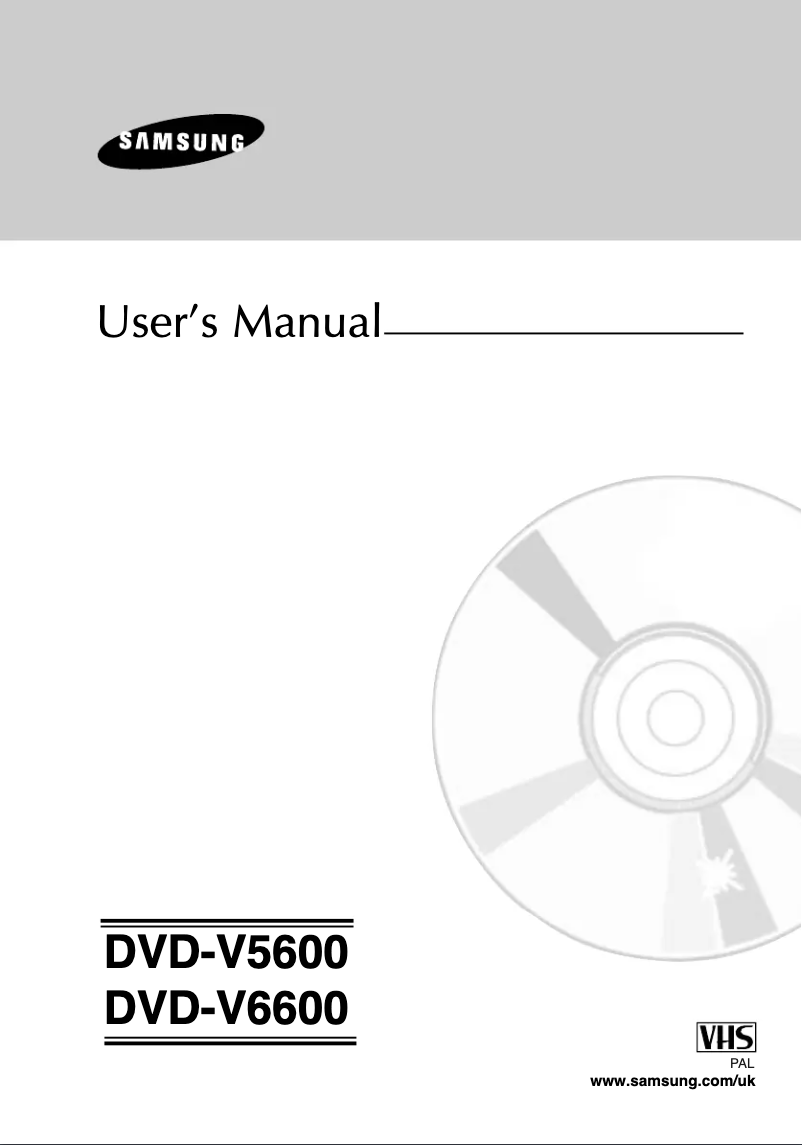 Image de la première page du manuel de l'appareil DVD-V5600