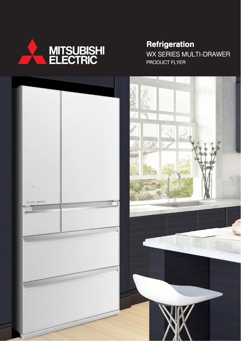 Page 1 de la notice Fiche technique Mitsubishi MR-WX743C