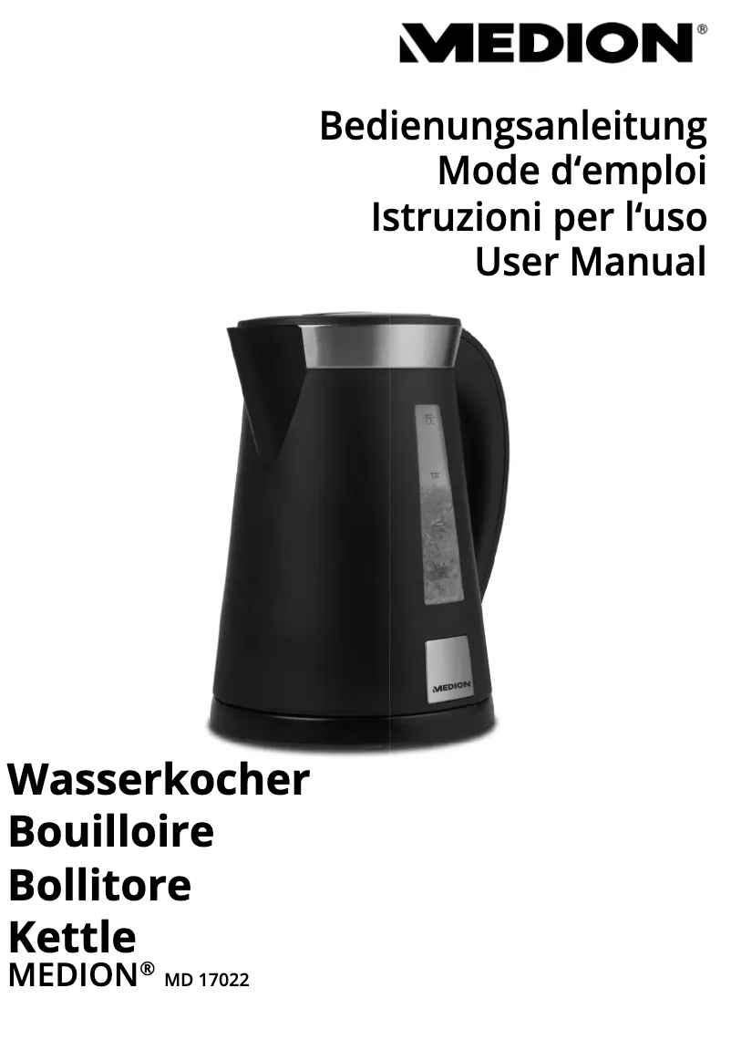 Image de la première page du manuel de l'appareil MD 17022