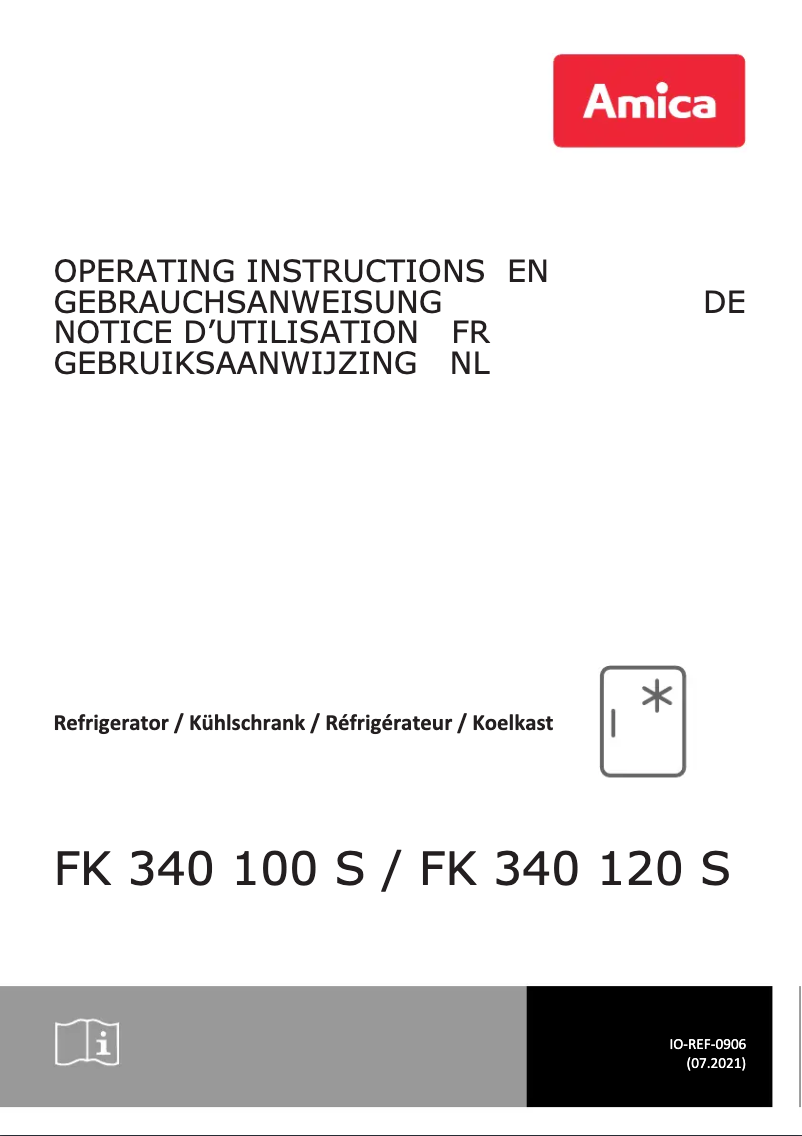 Page 1 de la notice Mode d'emploi Amica FK 340 100 S