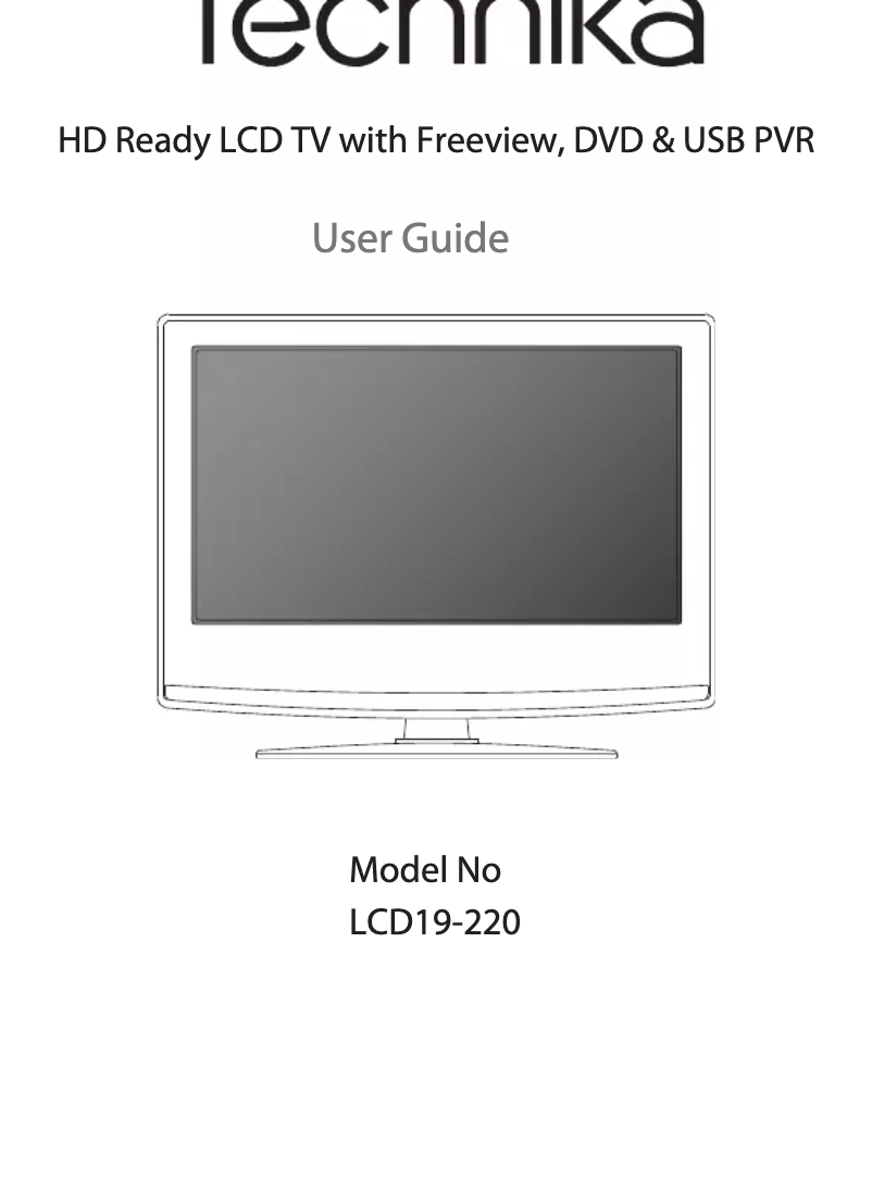 Page n°1 - Manuel utilisateur Technika LCD19-220