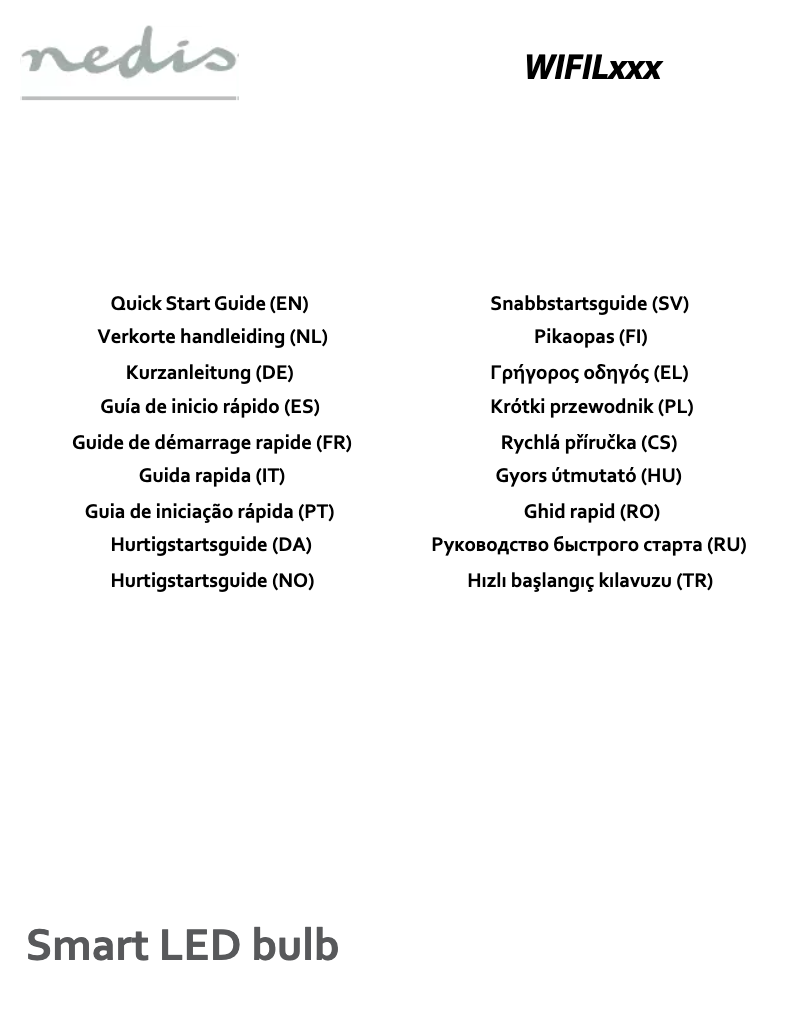 Image de la première page du manuel de l'appareil WIFILC10CRGU10