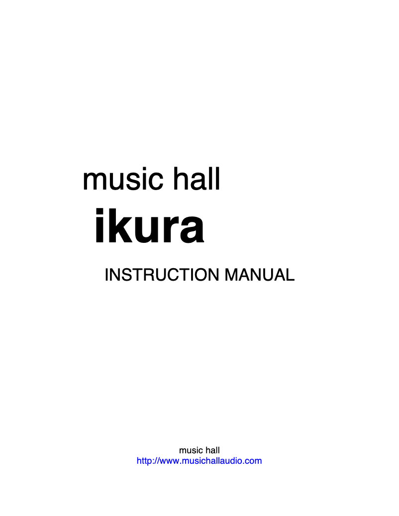 Image de la première page du manuel de l'appareil ikura