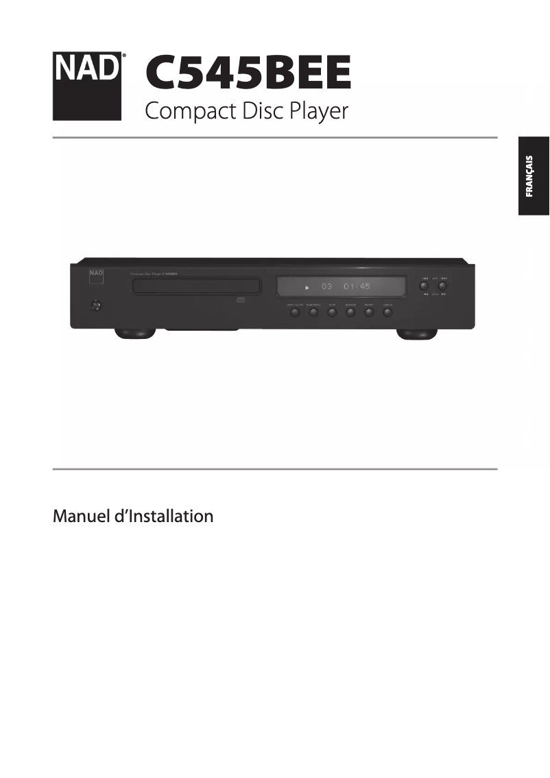 Page 1 de la notice Manuel utilisateur NAD C545BEE
